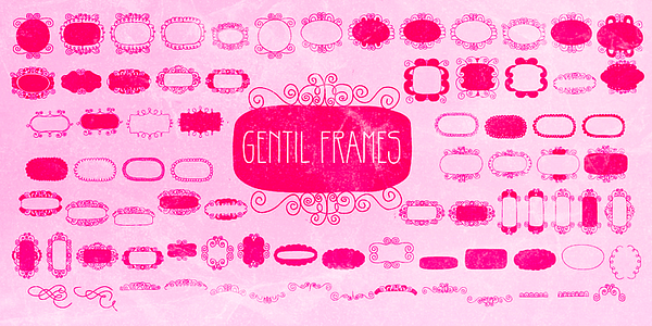 Card displaying Gentil typeface in various styles