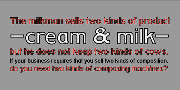 Card displaying HWT Republic Gothic typeface in various styles