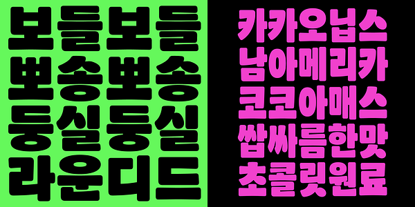 Card displaying Dunkel Sans Rounded typeface in various styles