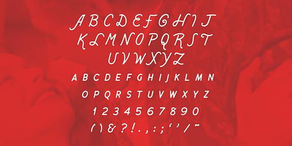 Card displaying Chippewa Falls typeface in various styles