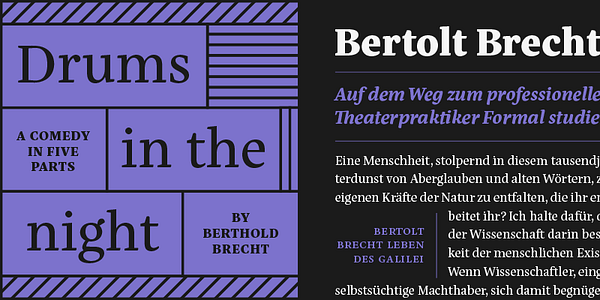 Card displaying Eskorte Latin typeface in various styles