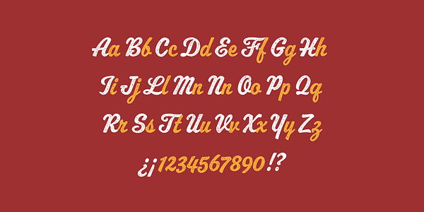 Card displaying MVB Mascot typeface in various styles
