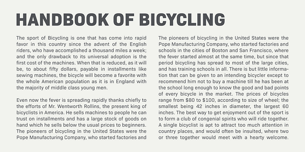 Card displaying Bio Sans typeface in various styles