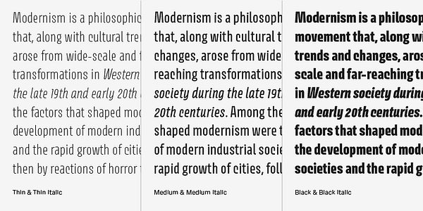 Card displaying Avory typeface in various styles