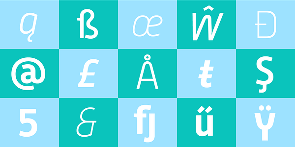 Card displaying Alwyn New typeface in various styles