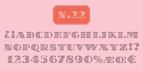 Card displaying Sweet Titling typeface in various styles