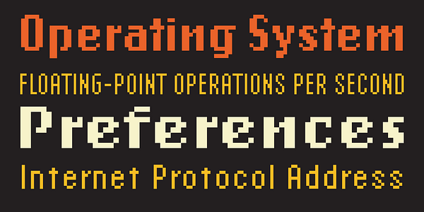 Card displaying Lo-Res typeface in various styles