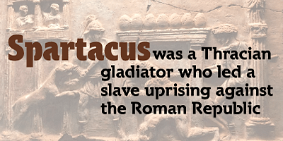 Card displaying Spartacus typeface in various styles