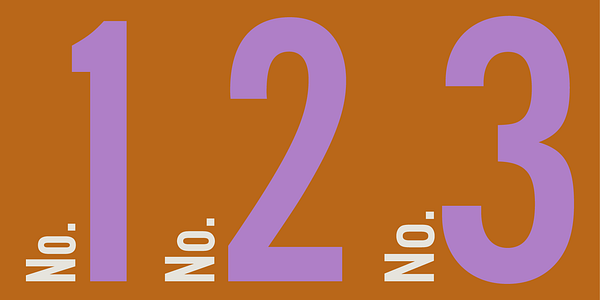 Card displaying Alternate Gothic typeface in various styles