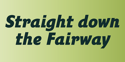 Card displaying Fairway typeface in various styles