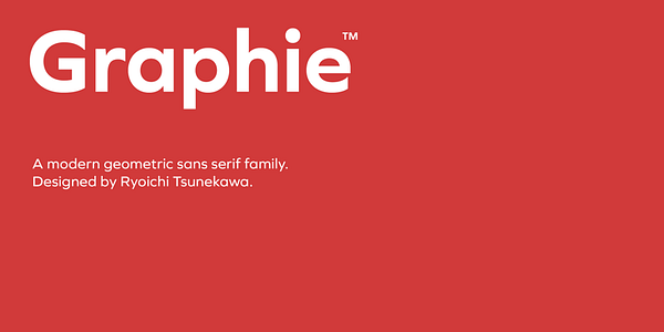 Card displaying Graphie typeface in various styles