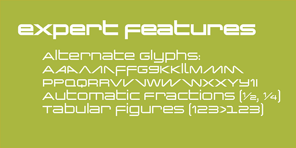 Card displaying Changeling Neo typeface in various styles