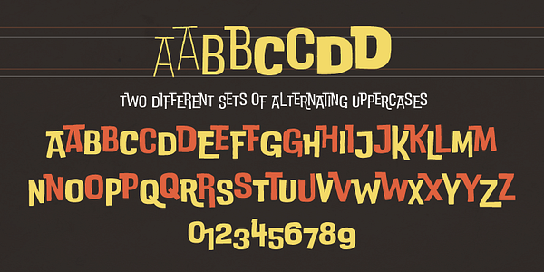 Card displaying DoubleBass typeface in various styles