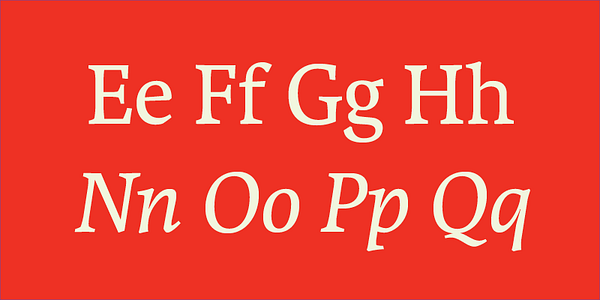 Card displaying Karmina typeface in various styles