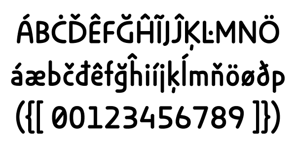 Card displaying Anca typeface in various styles