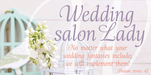 Card displaying Emploi typeface in various styles