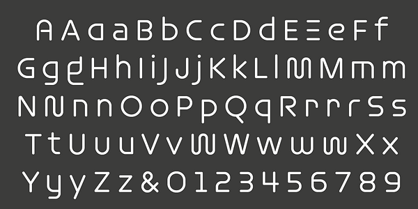 Card displaying Omnium typeface in various styles