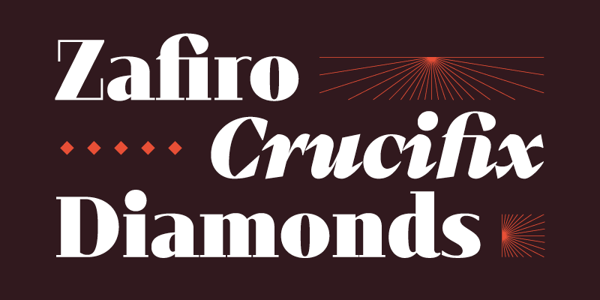 Card displaying Mixta typeface in various styles