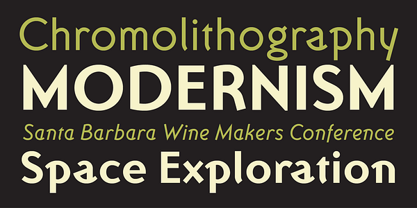 Card displaying Ottomat typeface in various styles