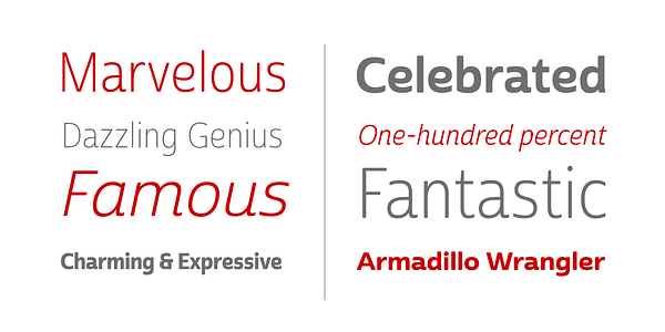 Card displaying Cabrito Sans typeface in various styles