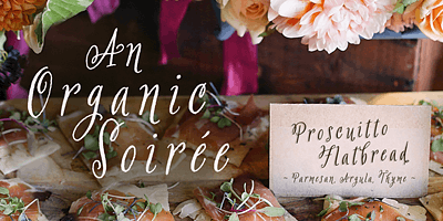 Card displaying San Rafael typeface in various styles