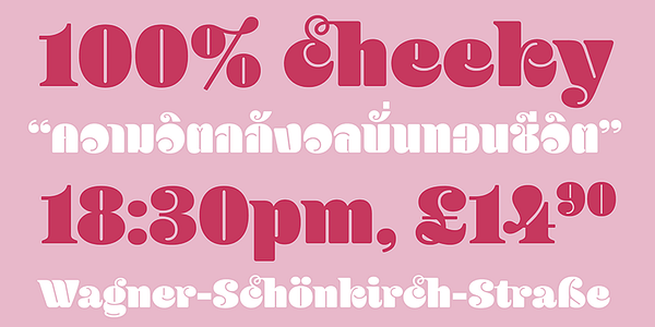 Card displaying Blenny typeface in various styles