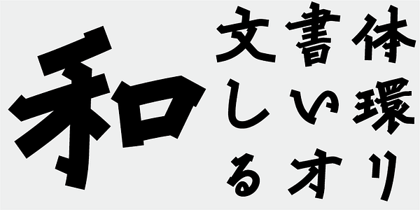 Card displaying AB Kai typeface in various styles