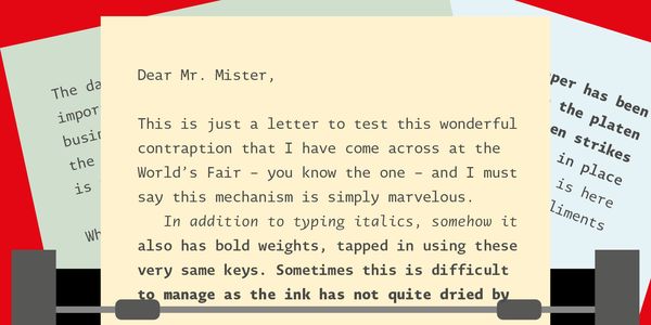 Card displaying Novel Mono typeface in various styles