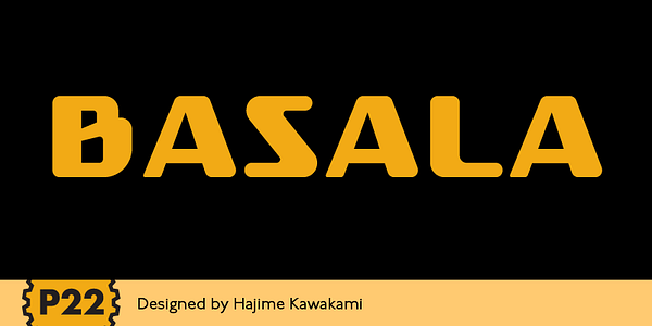 Card displaying P22 Basala typeface in various styles