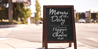 Card displaying Cuisine typeface in various styles