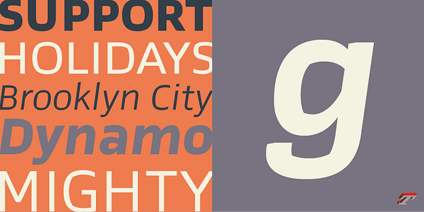 Card displaying Prosaic typeface in various styles