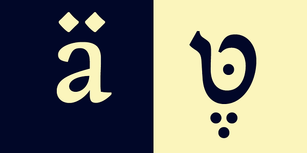 Card displaying Narkissim typeface in various styles