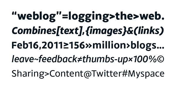 Card displaying Monsal Gothic typeface in various styles