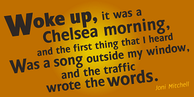 Card displaying Chalfont typeface in various styles