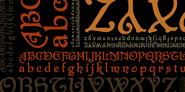 Card displaying P22 Aragon typeface in various styles