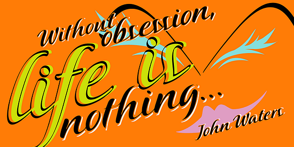 Card displaying P22 Sneaky Pro typeface in various styles