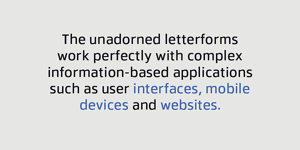 Card displaying Facto typeface in various styles