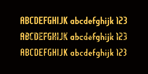Card displaying Fragile Bombers typeface in various styles