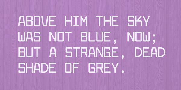 Carte présentant la police de caractères Larabiefont dans différents styles