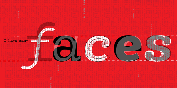 Card displaying MVB Fantabular typeface in various styles