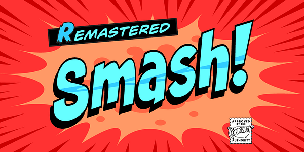 Card displaying CC Smash typeface in various styles