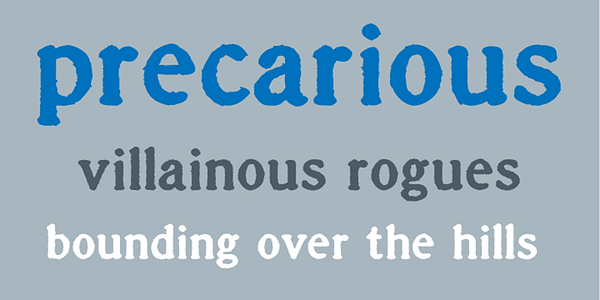 Card displaying Millesime typeface in various styles