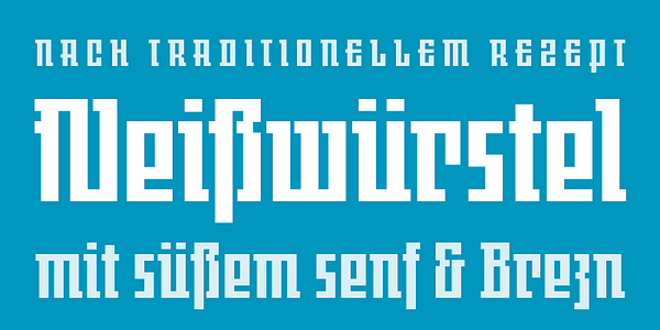 Card displaying JAF Johannes typeface in various styles