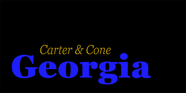 Card displaying Georgia Pro typeface in various styles