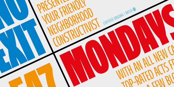 Card displaying Bufalino typeface in various styles