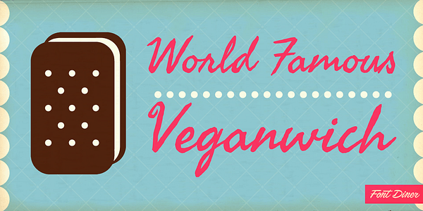 Card displaying Seaweed Script Pro typeface in various styles