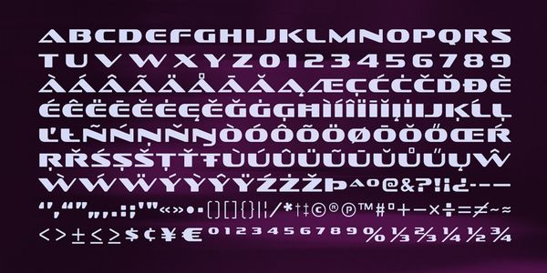 Card displaying Sofachrome typeface in various styles
