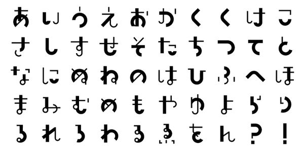 Card displaying AB Kotsubu typeface in various styles