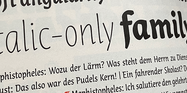 Card displaying Lisbeth typeface in various styles