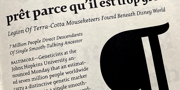 Card displaying Crete typeface in various styles